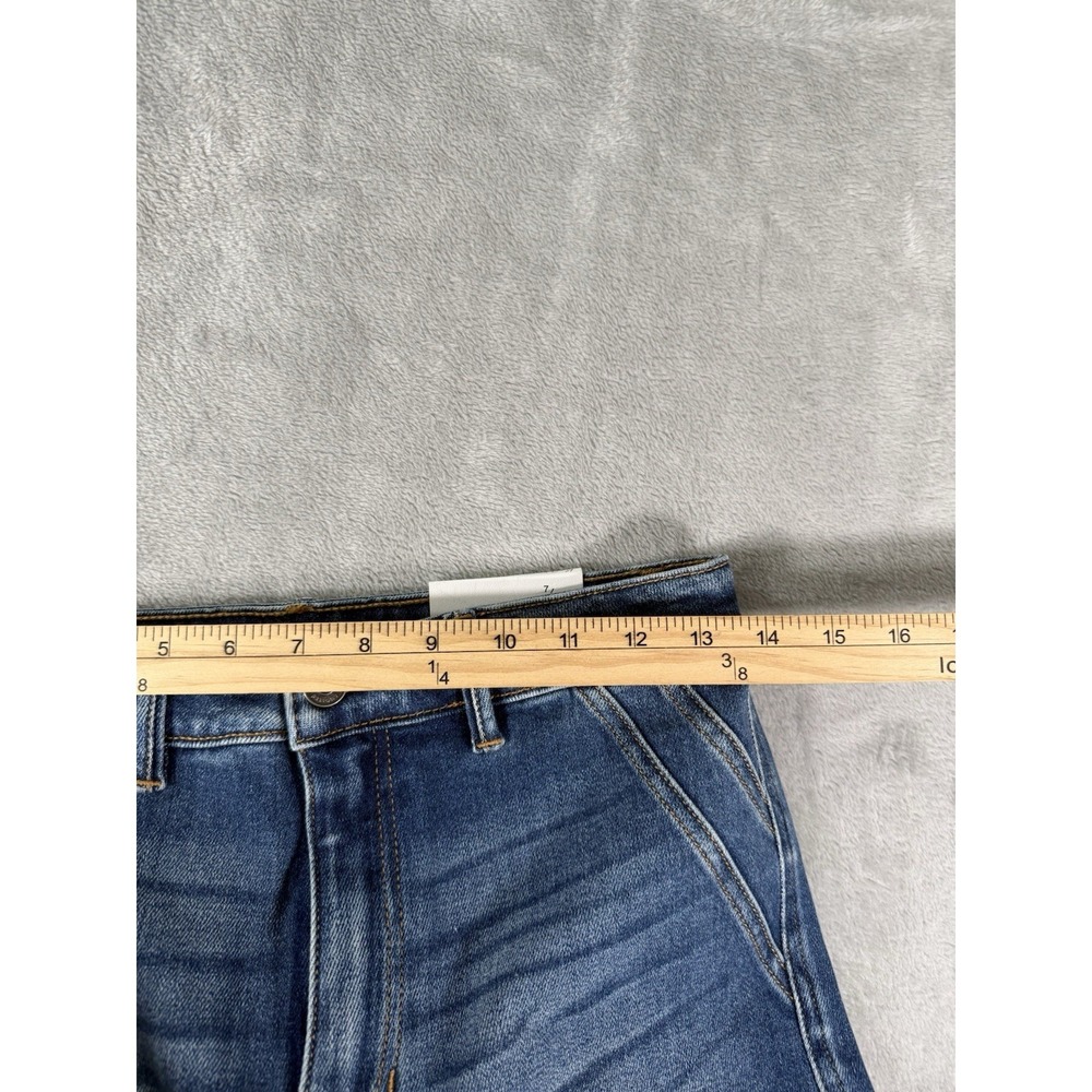 KanCan Women's Dark Blue Wide Leg Flare Jeans - Picture 8 of 11